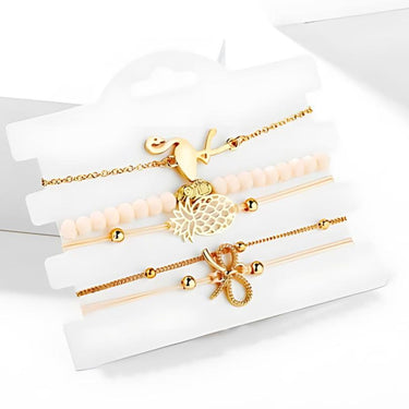 Marble Stretch Wild Jungle 5 Piece Bracelet Set